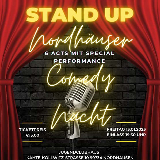 Stand Up Nacht in Nordhausen (Foto: Laura Fullmann) Stand Up Nacht in Nordhausen (Foto: Laura Fullmann)