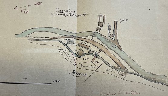Lageplan der Oberm&uuml;hle in Niedersachswerfen (Foto: T.Sch&auml;fer)