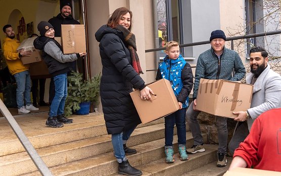 Hilfsaktion in der Evangelischen Grundschule Nordhausen (Foto: N. Walther)