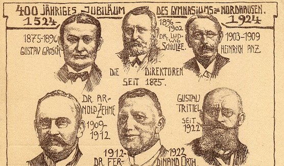 BILD Rektoren des Nordh&auml;user Gymnasiums, gezeichnet von F. Dornbusch (Foto: H.Kneffel)