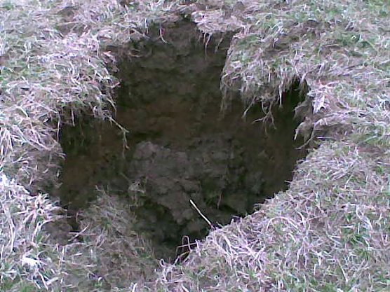 Erdfall (Foto: Hankel)