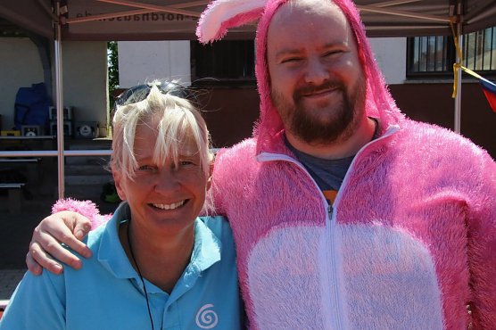 F&uuml;r die Sportler ist beim Mukolauf nur eines wichtig: hol den Hasen ein so oft es geht (Foto: agl)