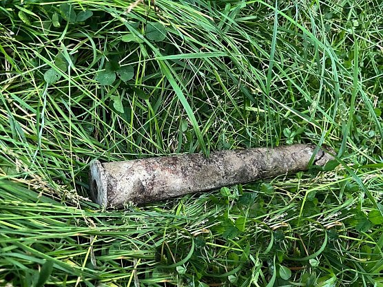 Munitionsfund am Möwensee (Foto: Feuerwehr Heringen) Munitionsfund am Möwensee (Foto: Feuerwehr Heringen)