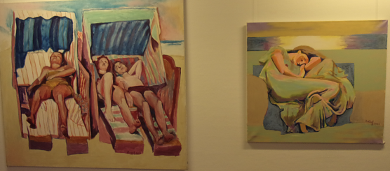 30 Gem&auml;lde von Lutz Bolldorf sind seit gestern Abend in der Kreissparkasse zu sehen (Foto: Hans Georg Backhaus)