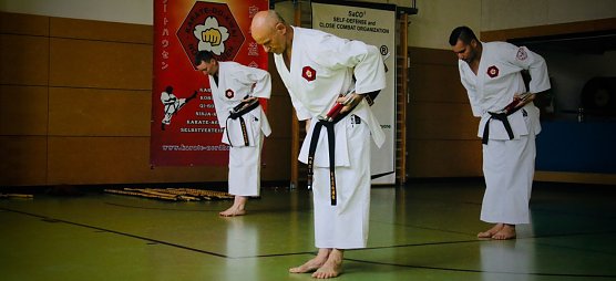 Frank Pelny und seine Sch&uuml;ler zeigten zum 30. Jubil&auml;um ein wenig von ihrer Kampfkunst (Foto: agl)