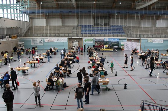 Gespielt wurde erstmals in der Wiedigsburghalle (Foto: agl) Gespielt wurde erstmals in der Wiedigsburghalle (Foto: agl)