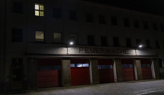 Die alte Nordhäuser Feuerwache in der Nacht des 3. Juli dieses Jahres (Foto: privat) Die alte Nordhäuser Feuerwache in der Nacht des 3. Juli dieses Jahres (Foto: privat)