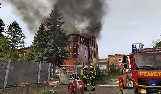Brand in der Nordh&auml;user Rothenburgstra&szlig;e (Foto: Cornelia Wilhelm)