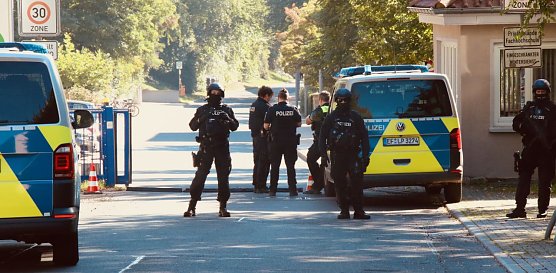 Polizeieinsatz an der Nordh&auml;user Hochschule (Foto: agl)