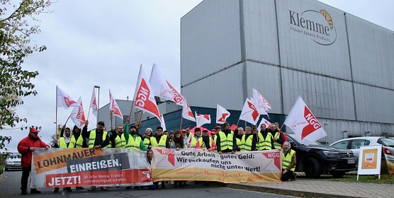 Streik bei Klemme in Nordhausen (Foto: agl) Streik bei Klemme in Nordhausen (Foto: agl)