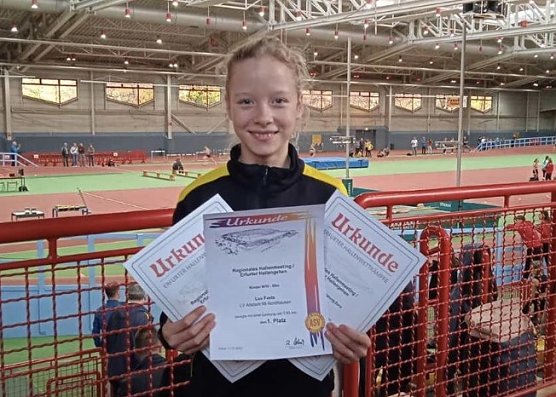 Lea Festa strahlt &uuml;ber drei Siege unterm Hallendach (Foto: K.Rotter)