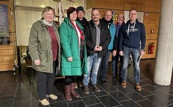 v.l.n.r.: Kristin Hattenhauer, Antje M&uuml;ller, Thomas Buchhardt, Oliver Hesse, Jochen Seliger, Ralph Trinkler, Thomas Schlegel (Foto: Michael G&ouml;rk    )