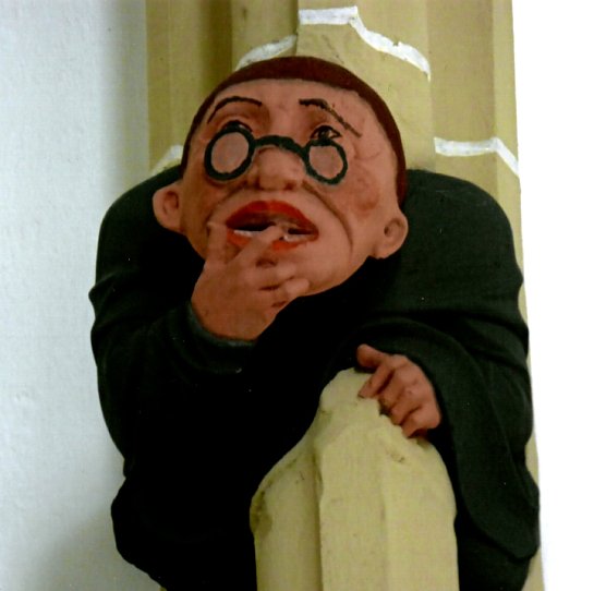 Der "Denkende" im Rippengew&ouml;lbe (Foto: Heidelore Kneffel)