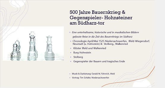 500 Jahre Bauernkrieg in Harztor (Foto: Tim Schäfer) 500 Jahre Bauernkrieg in Harztor (Foto: Tim Schäfer)