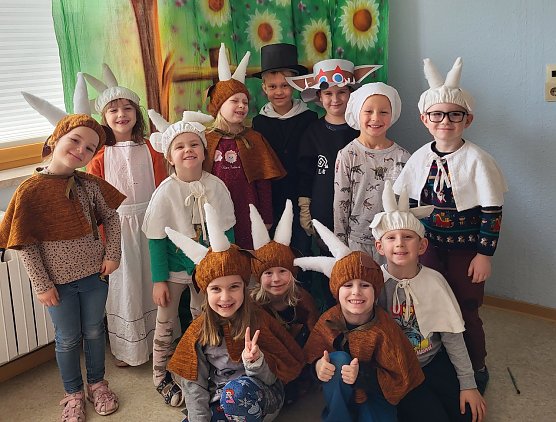 Theaterprojekt "Der Wolf und die vielen Gei&szlig;lein" in der G&ouml;rsbacher Kindertagesst&auml;tte (Foto: Dominika Ellenberg )