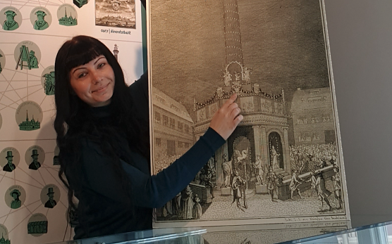 Wissenschaftliche Volont&auml;rin in der Flohburg Jessica Sophie M&uuml;ller � Auf den Spuren der Antike (Foto: Stadt Nordhausen)