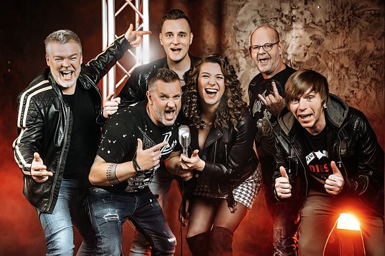 Die Partyband "Atemlos" ist auch mit dabei. (Foto: Agentur)
