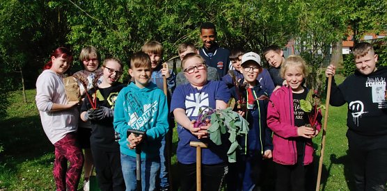 Die Grundschulkinder am F&ouml;rderzentrum Pestalozzi lernen in den n&auml;chsten Jahren in der "Gem&uuml;seackerdemie" (Foto: agl)