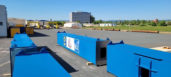 Probeaufbau f&uuml;r das Unterteil des Turms  (Foto: Schachtbau Nordhausen)