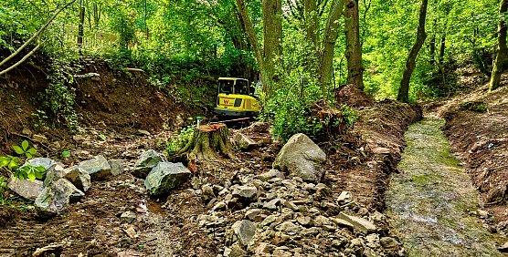 Wasserbau in Sülzhayn (Foto: GUV HOW) Wasserbau in Sülzhayn (Foto: GUV HOW)