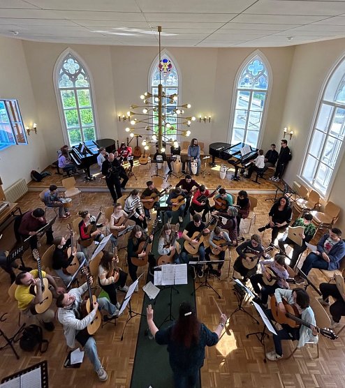 Probe in der Kreismusikschule (Foto: Daniela Heise) Probe in der Kreismusikschule (Foto: Daniela Heise)