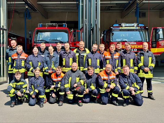 Die Kameraden haben ihre Pr&uuml;fungen erfolgreich bestanden (Foto: Stadt Nordhausen)