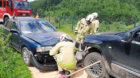 Unfall auf einem Forstweg (Foto: Christoph Burkert)