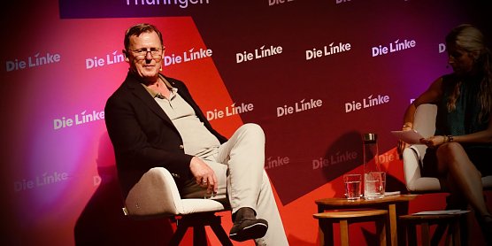 Bodo Ramelow auf Wahlkampftour in Nordhausen (Foto: agl) Bodo Ramelow auf Wahlkampftour in Nordhausen (Foto: agl)