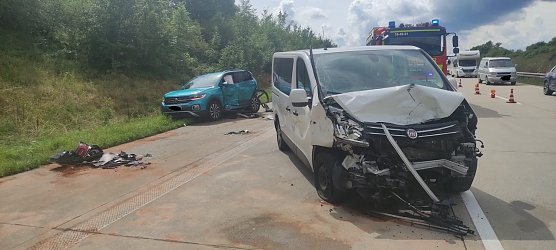 Schwerer Unfall heute Mittag auf der A4 (Foto: Autobahnpolizei)
