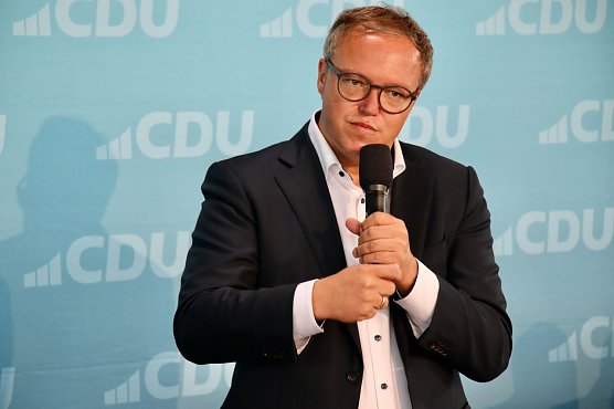 Der CDU Spitzenkandidat f&uuml;r Th&uuml;ringen, Mario Voigt (Foto: agl)