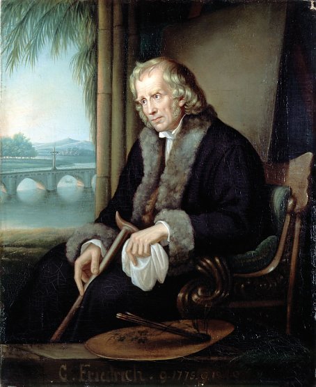 Caroline Bardua, Bildnis des Malers Caspar David Friedrich, 1839, Repro  (Foto: Archiv Kneffel              )