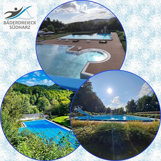 Das Bäderdreieck der Harztor-Gemeinden (Foto: Waldbad Neustadt) Das Bäderdreieck der Harztor-Gemeinden (Foto: Waldbad Neustadt)