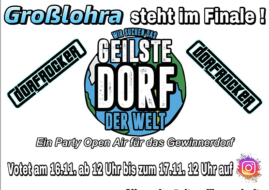 Gro&szlig;lohra steht im Finale um den Titel des "geilsten Dorfes" der Welt (Foto: Emma Grabe)