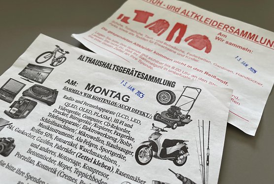 Handzettel, dien in Briefk&auml;sten landen  (Foto: Landratsamt Nordhausdn)