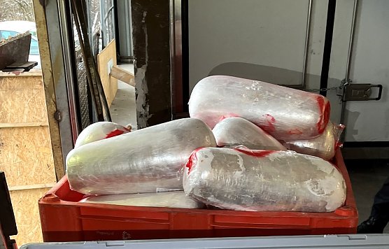 D&ouml;nerspie&szlig;e auf dem LKW (Foto: API)