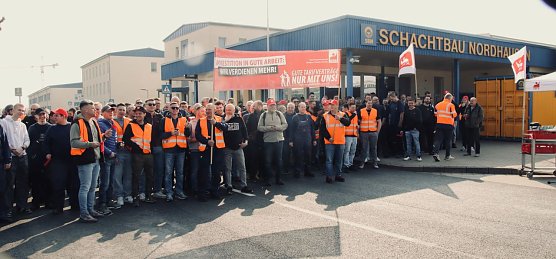 Streik bei Schachtbau Nordhausen (Foto: agl)