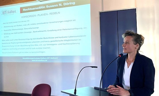 Rechtsanw&auml;ltin Susann N. D&ouml;ring spricht &uuml;ber M&ouml;glichkeiten und Risiken bei zu Lebzeiten &uuml;bertragenen Immobilien. (Foto: privat)