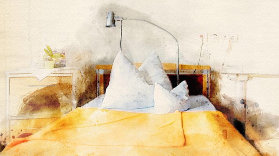 Zimmer im Hospiz Haus Geborgenheit (Foto: M.Kaaden)