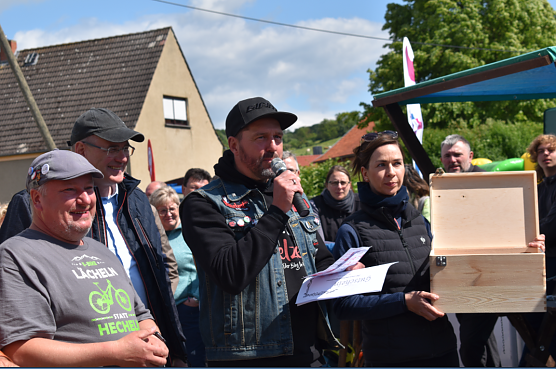 v.l. Veranstalter Andreas Liesegang, Landrat Matthias Jendricke, Veranstalter Sebastian Albert und Landtagsabgeordnete Caroline Gerbothe (CDU) (Foto: Kathleen Henning)