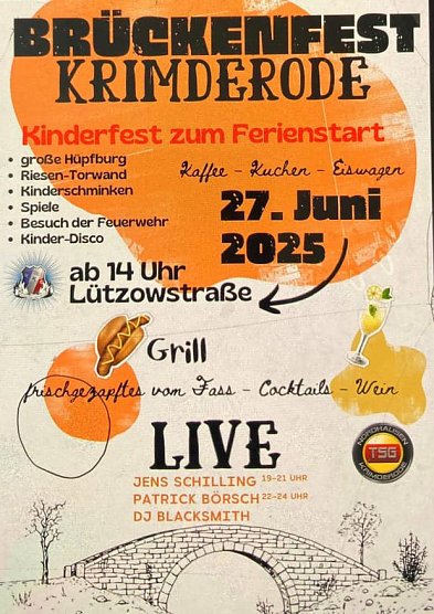 Brückenfest in Krimderode (Foto: Stadt Nordhausen) Brückenfest in Krimderode (Foto: Stadt Nordhausen)