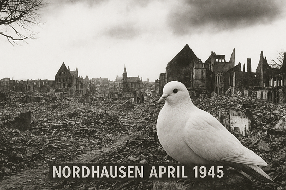 Das zerst&ouml;rte Nordhausen (Foto: KIgeneriert)