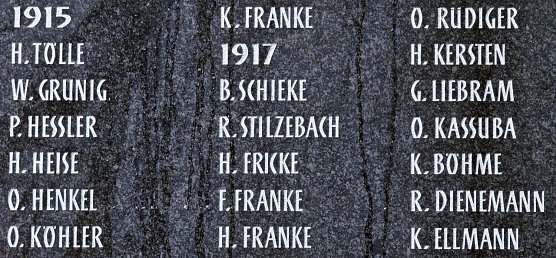 Namen der Gefallenen (Foto: nnz)