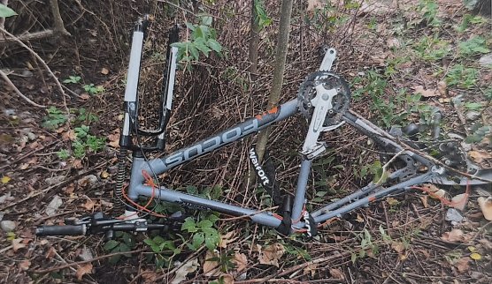 Aufgefundene Fahrradrahmen (Foto: Polizei)