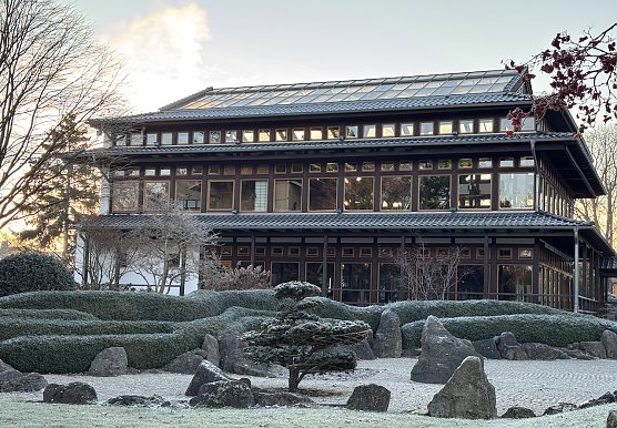 Winterstimmung bei -7 Grad im Japanischen Garten Bad Langensalza (Foto: oas)