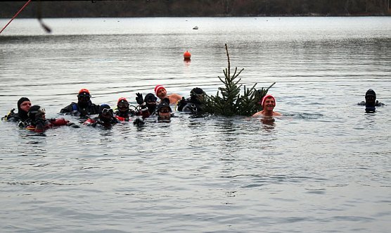Weihnachtstauchen der Wasserwacht (Foto: Silke Schulze)