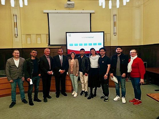 Die Mitglieder des Integrationsbeirates bei ihrer j&uuml;ngsten Sitzung. (Foto: Landratsamt Nordhausen)