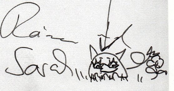 K&uuml;nstlerisches Zeichen des Ehepaares Sarah und Rainer Kirsch aus Halle (Foto: Heidelore Kneffel)