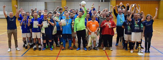 Am vergangenen Samstag fand der 1. NoLe-Cup, das Hallenfu&szlig;ballturnier der Nordth&uuml;ringer Lebenshilfe, in der Ballspielhalle Nordhausen statt. (Foto: Nordth&uuml;ringer Lebenshilfe)