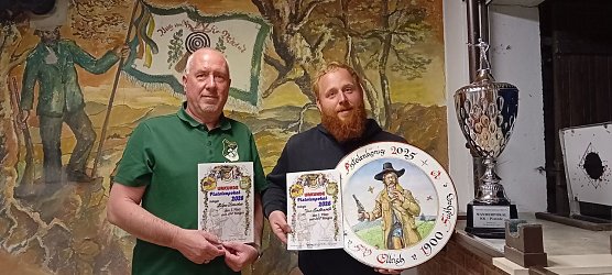 Den ersten Platz belegte Jens Geilhardt vom Sch&uuml;tzenverein Ellrich. Ihm folgte Holger Brandner auf Platz 2. (Foto: Angelika Engler)