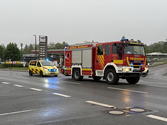 Am Dienstagmorgen ereignete sich ein Unfall in der Halleschen Stra&szlig;e in Nordhausen.  (Foto: Silvio Dietzel)